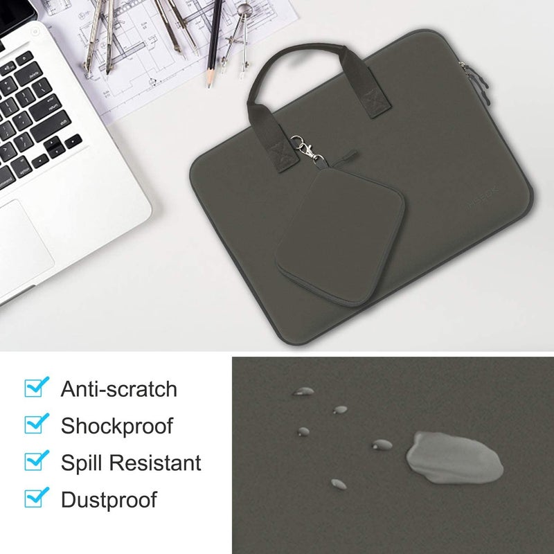 Hseok Laptop Sleeve 13.3-14 inch Case with Small Pouch, Neoprene Computer Bag Compatible with MacBook Pro 14" M4/M3/M2/M1 2025-2021, Mac Air/Pro 13.3" and Most 13-14 inch Notebooks,D02G01 - Image 4